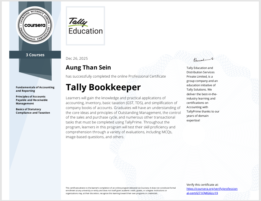 Tally Bookkeeper
